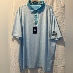 NEW Inward Half Men's Sz. XL Blue AOP Golf Performance Polo Shirt!‎